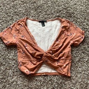 forever 21 floral crop top